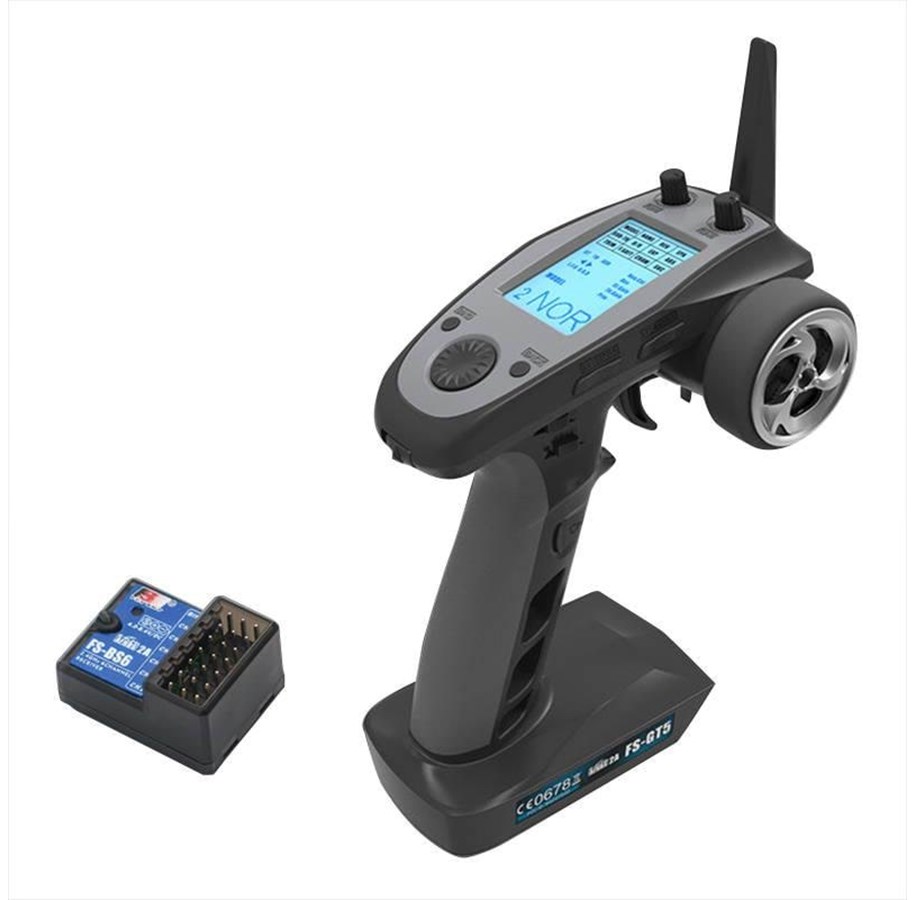 Ferngesteuert - FlySky Transmitter FS-GT5 + Receiver BS6 Set 6 channels AFHDS 2A - FS-GT5+BS6