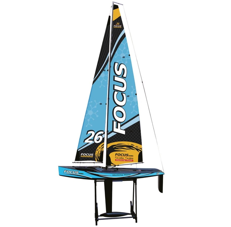 Ferngesteuert - Amewi Focus III Racing Sailing Yacht 100 cm 2.4GHz RTR Blue - 26099