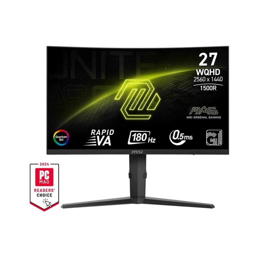 Monitor - 27" MSI MAG 275CQRF QD E2 - 2560x1440 (QHD) - 180Hz - VA - KVM switch - MAG 275CQRF QD E2