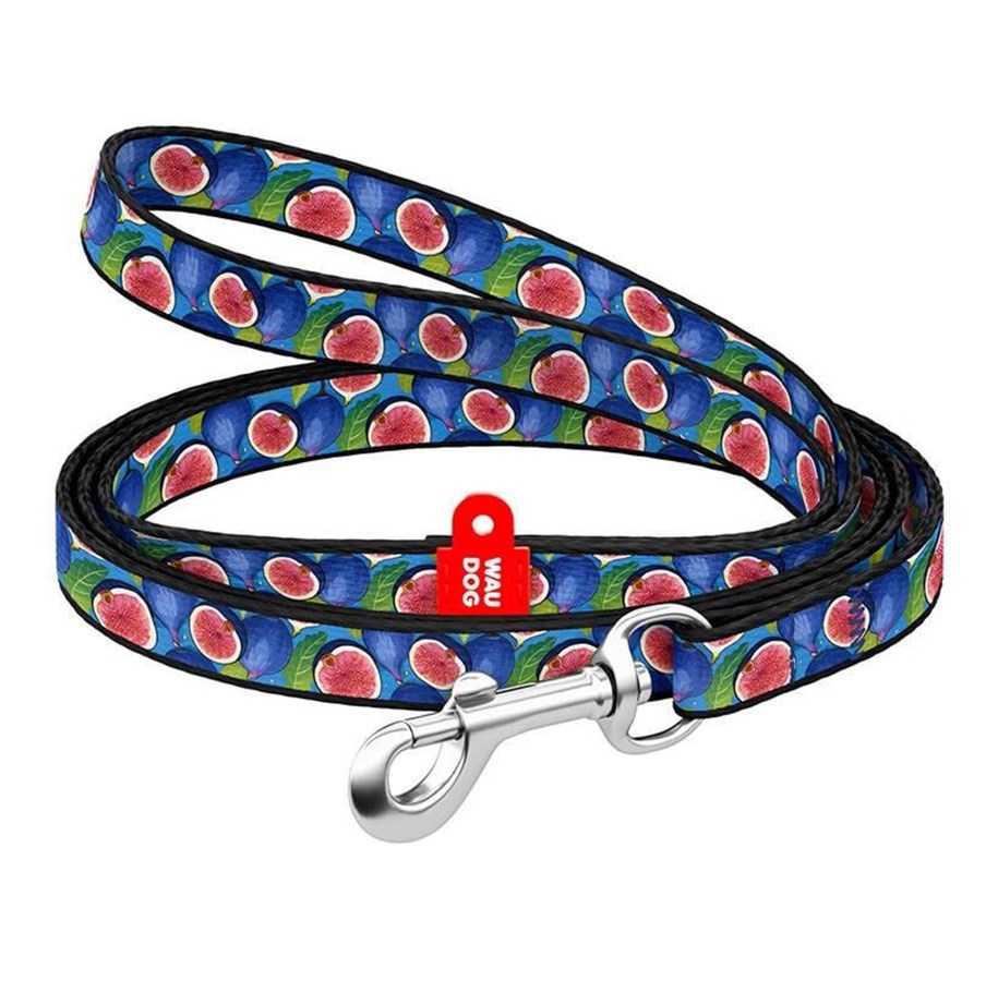 Hunde - Waudog nylon dog leash 20 mm wide 122 cm long "fig" - 4201000090-3