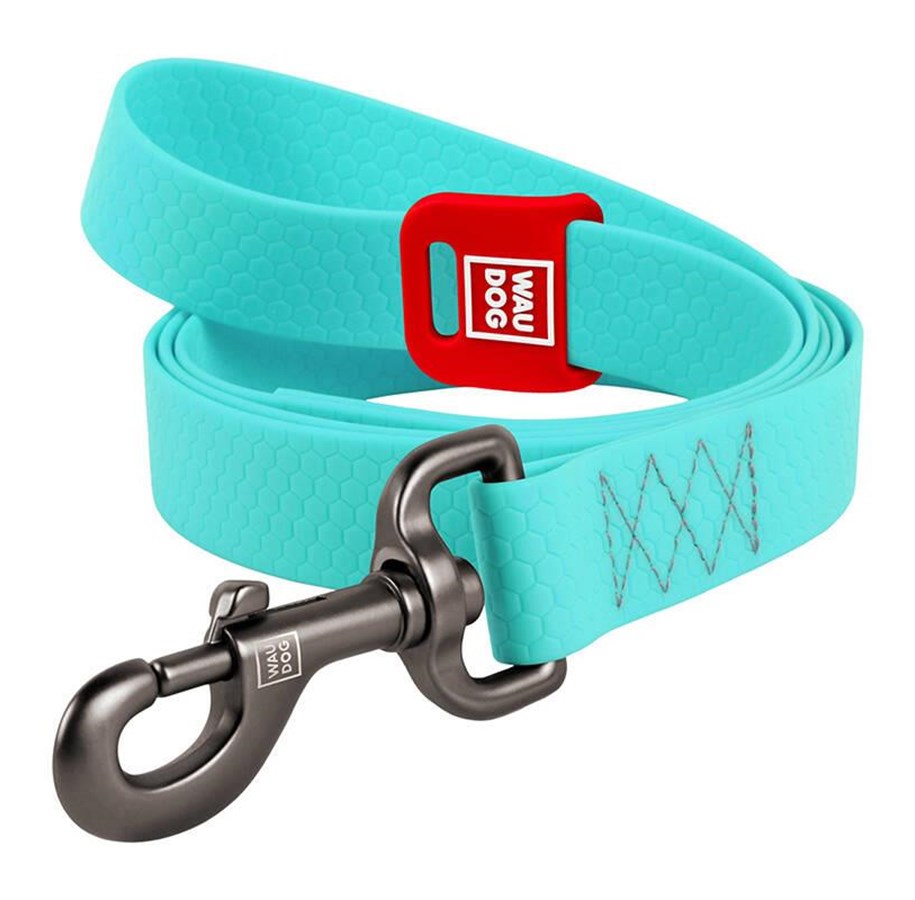 Hunde - Waudog waterproof dog leash 20mm wide 183 cm long blue - 4201000090-1