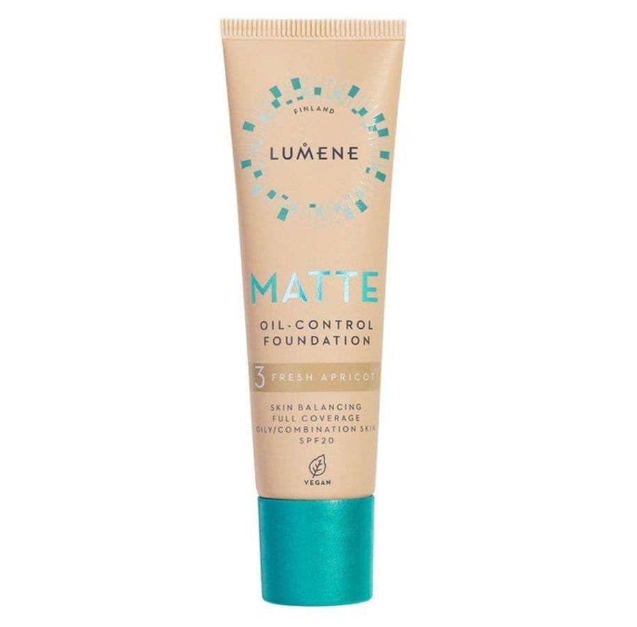Make-Up - Lumene Cosmetics Oil-Control Matte Foundation 3 fresh apricot 30 ML - 6412600835168