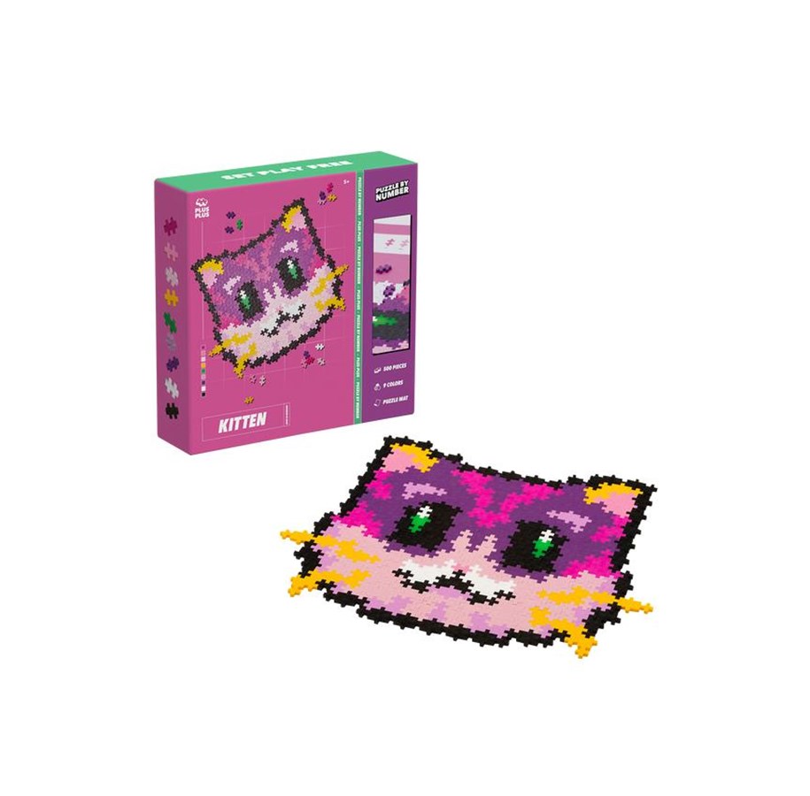 Bausets - Plus-Plus Puzzle By Number Kitten 500pcs - 3960