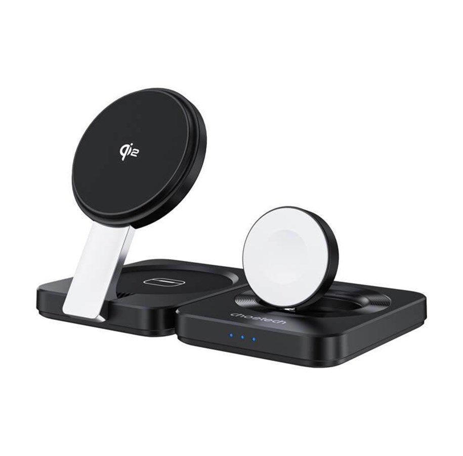 Handys - Adapter und Ladegeräte - Choetech Foldable 3-in-1 magnetic charger Qi2 - T636-F