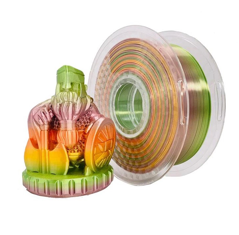Filament - 3D Drucker - CCTree Rainbow-Silk PLA 1.75 mm 1 kg Green - CCPLSRGR