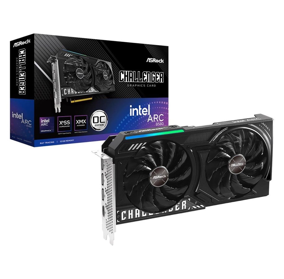Grafikkarte - ASRock Arc B580 Challenger OC - 12GB GDDR6 RAM - Grafikkarte *DEMO* - 90-GA5LZZ-00UANF