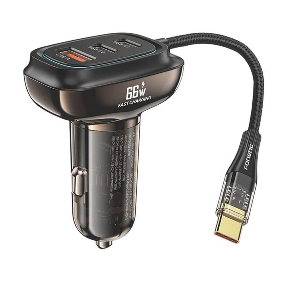 Handys - Adapter und Ladegeräte - Foneng C20 A+C+C 66W car charger 3 ports - c20 66W