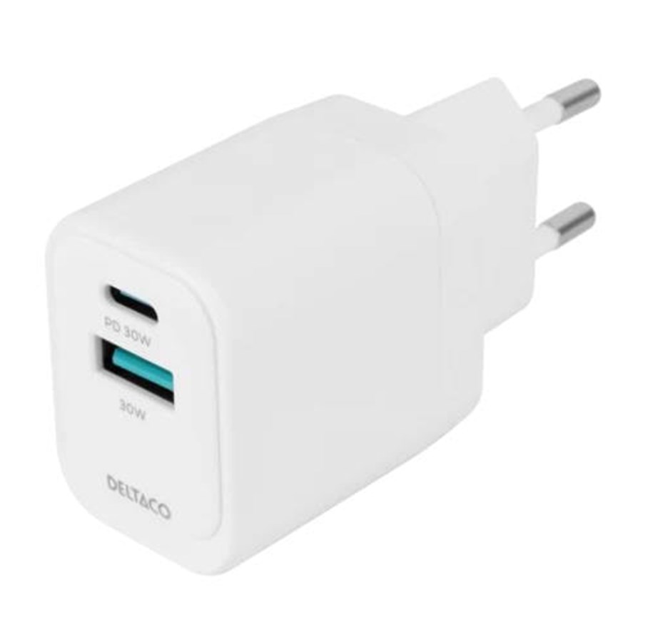 Handys - Adapter und Ladegeräte - Deltaco USBC-AC155 Mobile Device Charger - USBC-AC155