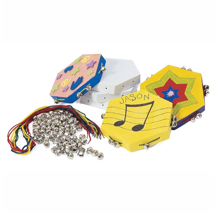 Kreativ-Spiele - Colorations - Make your own Papier-mâché Tambourine Set of 12 - CHJINGLE