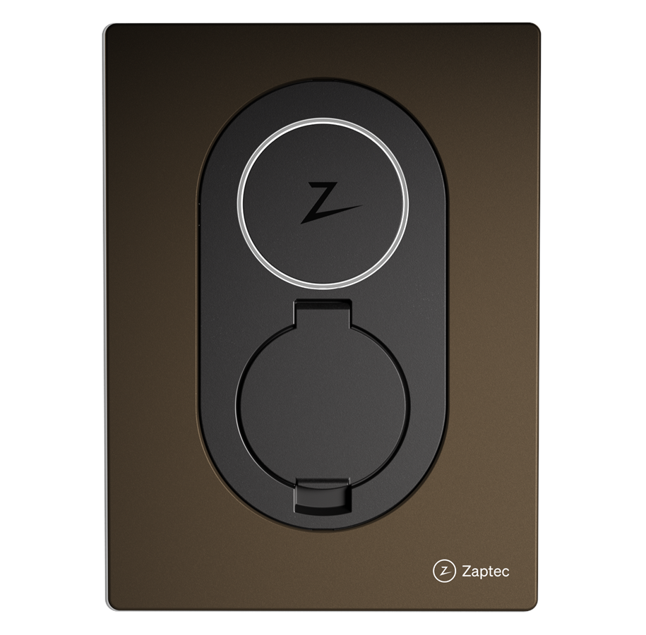 Aufladen von Elektroautos - Zaptec Go charging box 22kW, Type 2, WiFi and 4G, Wood brown - 10606