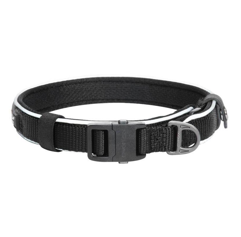 Hunde - Dogness Reflective collar size M (Black) - Reflective M BLACK