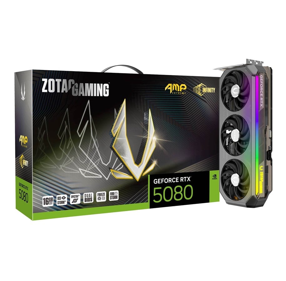 Grafikkarte - ZOTAC GeForce RTX 5080 AMP Extreme Infinity - 16GB GDDR7 RAM - Grafikkarte - ZT-B50800B-10P