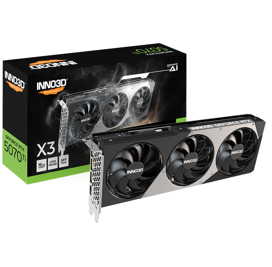 Grafikkarte - Inno3D GeForce RTX 5070 Ti X3 - 16GB GDDR7 RAM - Grafikkarte - N507T3-16D7-176068N