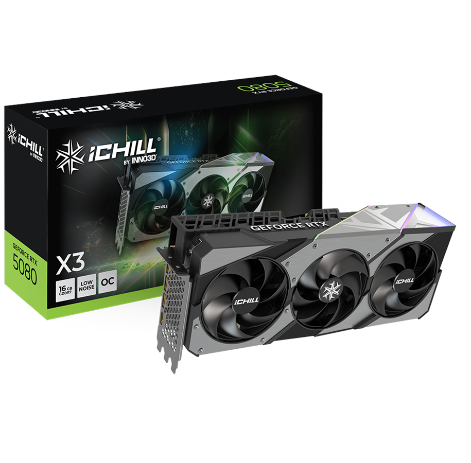 Grafikkarte - Inno3D GeForce RTX 5080 iCHILL X3 - 16GB GDDR7 RAM - Grafikkarte - C50803-16D7X-176069H