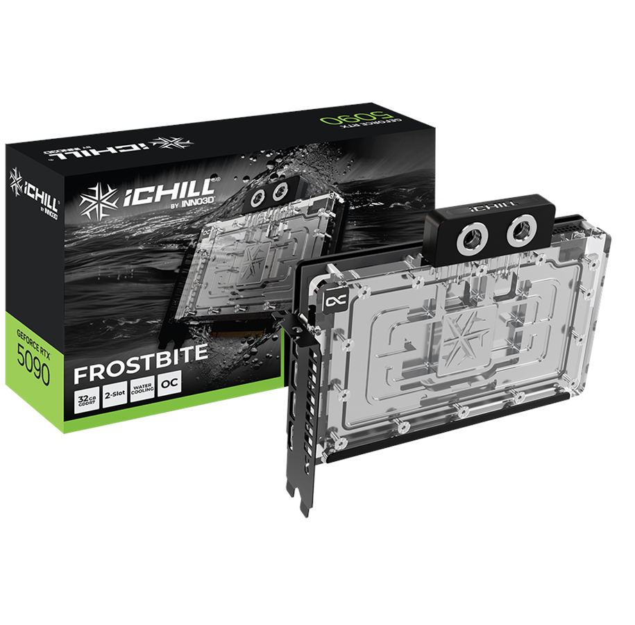 Grafikkarte - Inno3D GeForce RTX 5090 iCHILL Frostbite - 32GB GDDR7 RAM - Grafikkarte - C50903-32D7X-1759FB