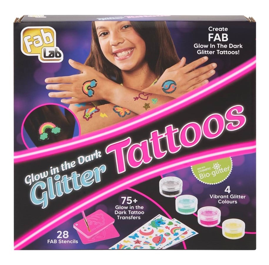 Spielzeug - Fab Lab Glow in the dark -Glitter Tattoos - 30507