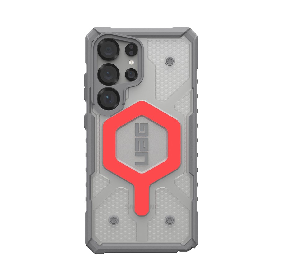 Handys - Cover & Cases - UAG Pathfinder Clear w/Magnet - Active Lava Lanyard - Samsung Galaxy S25 Ultra - 2144831BV02
