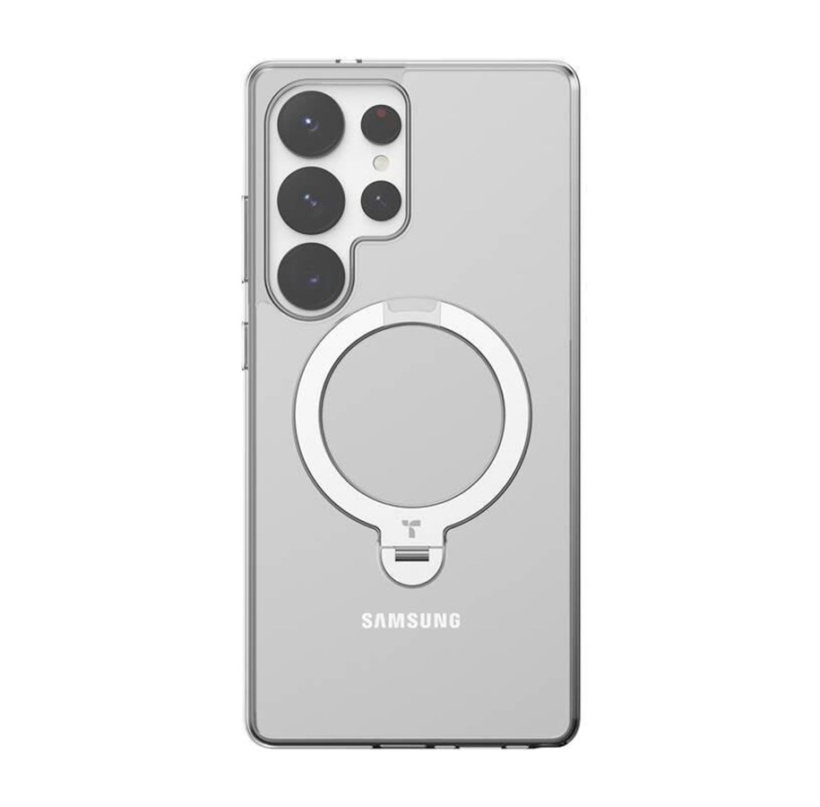 Handys - Cover & Cases - Torras Ostand Spin Series phone case for Samsung S25 Ultra (transparent) - X00FX2216