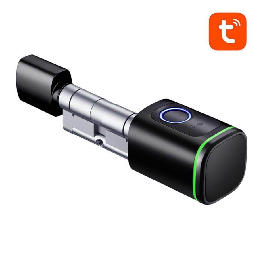 Smart-Home - Avatto SDL-S1-B80 80mm digital lock cylinder Black - SDL-S1-B80