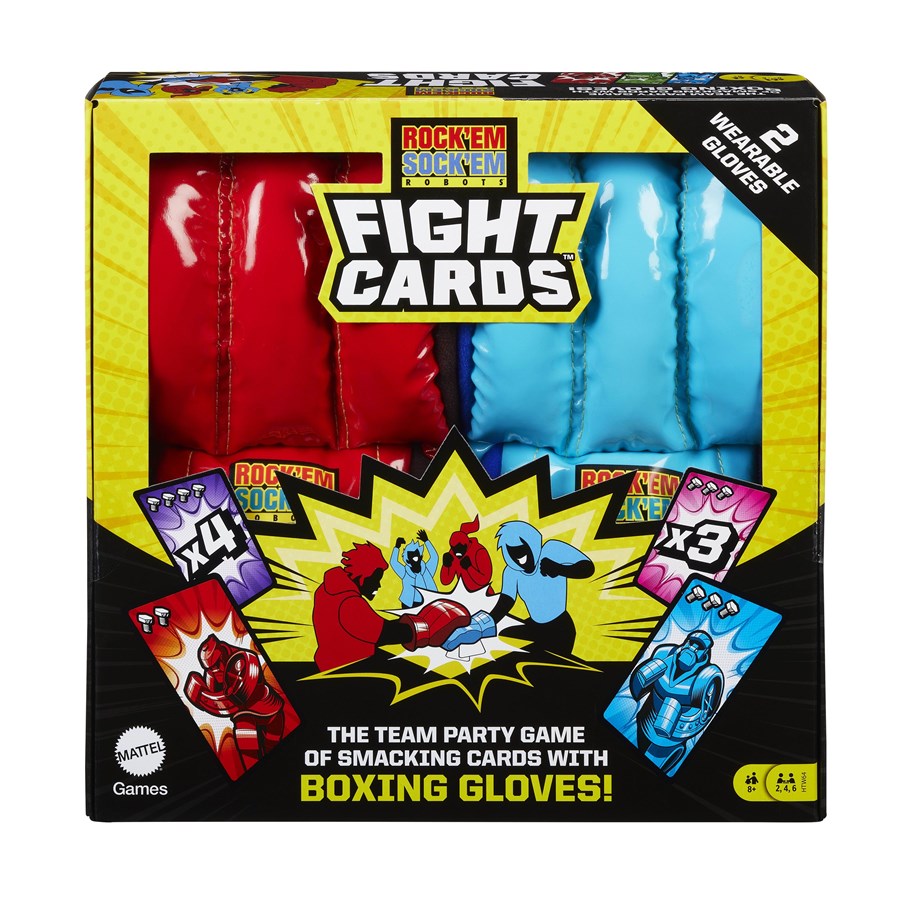 Brettspiele - Mattel Games Rock ‘Em Sock ‘Em Robots Fight Cards - HTW64