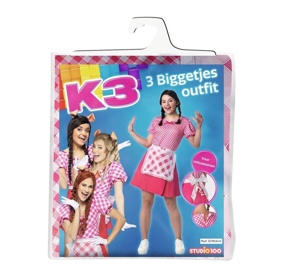 Kostüme - Studio 100 - K3 Fancy Dress for Adults - 3 piglets size 38 - MEK3B2000750