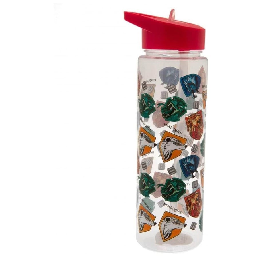Merchandise - Pyramid - HARRY POTTER Hogwarts House Crests Clear Plastic 540 ml - Wasserflasche - PBD26375