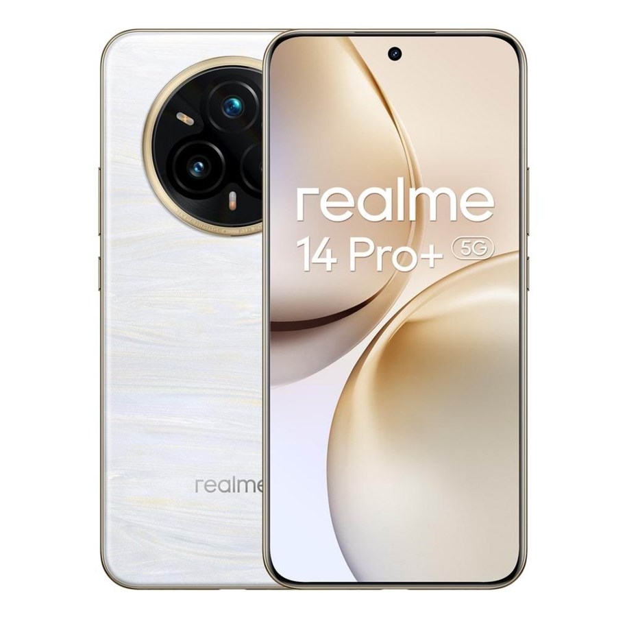 Handys & Smartphones - realme 14 Pro+ 5G 512GB/12GB - Pearl White - 631011004926