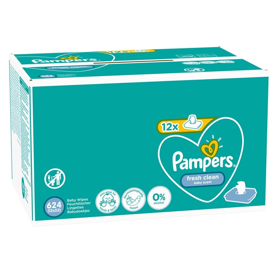 Sonstige Körperpflege - Pampers Fresh Clean baby wipes - 8001841078441