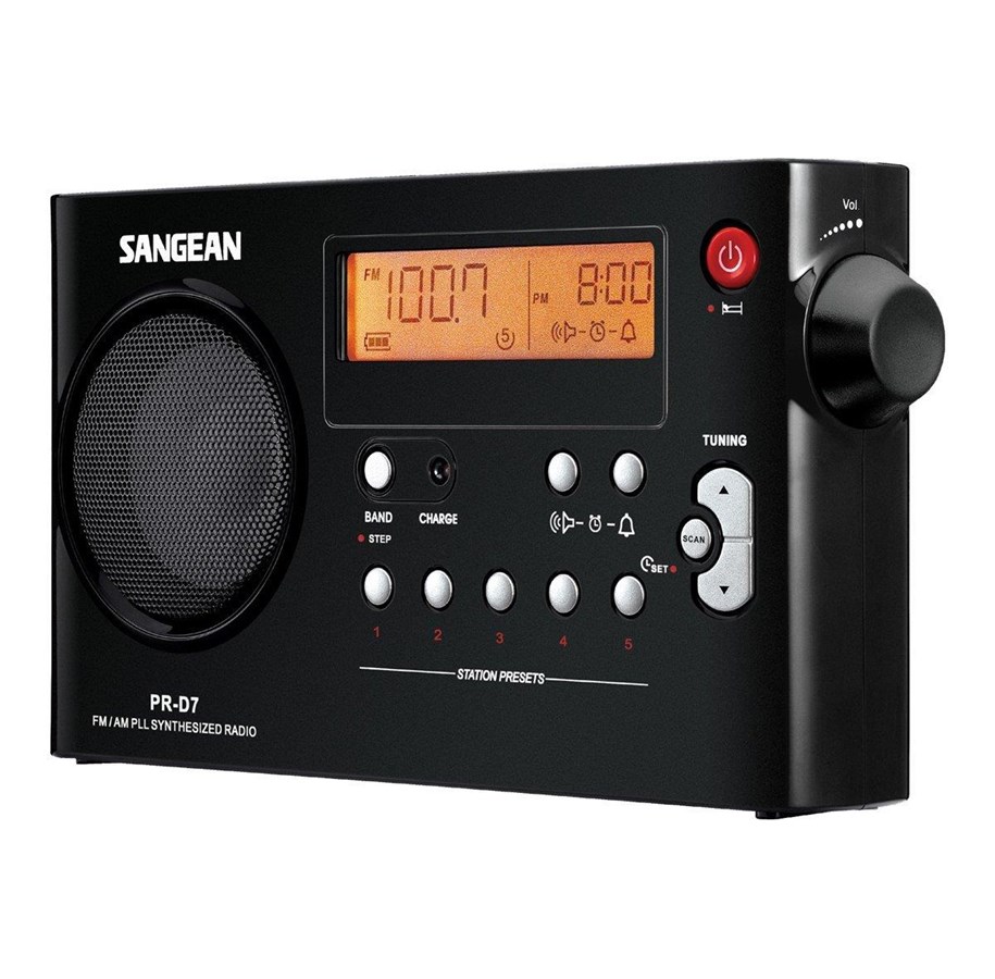 DAB, Netzwerk und Radiowecker - Sangean PR-D7 Portable Radio - AM/FM/MW - PR-D7B