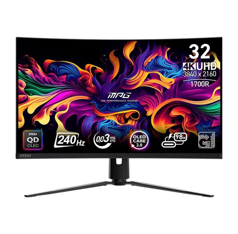 Monitor - 32" MSI MPG 321CURXDE - 3840x2160 - 240Hz - QD-OLED - KVM switch - 9S6-3DD64T-005