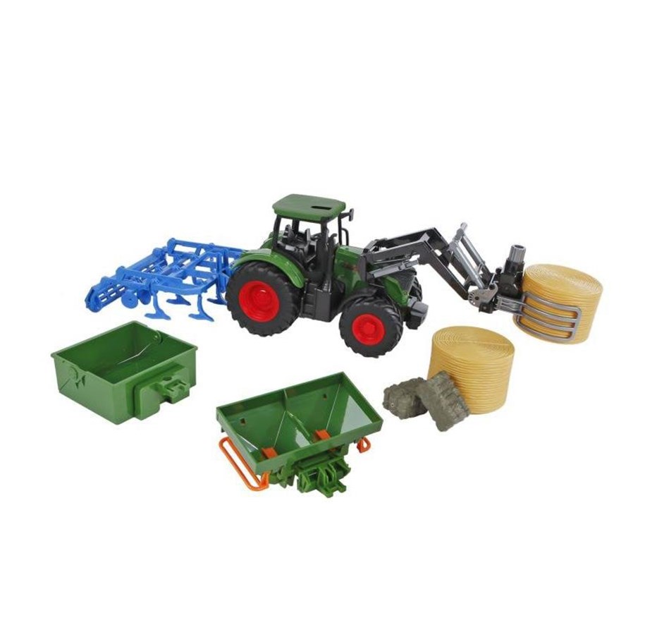 Spielzeugauto - Kids Globe - Tractor with Accessories 30cm - 540479