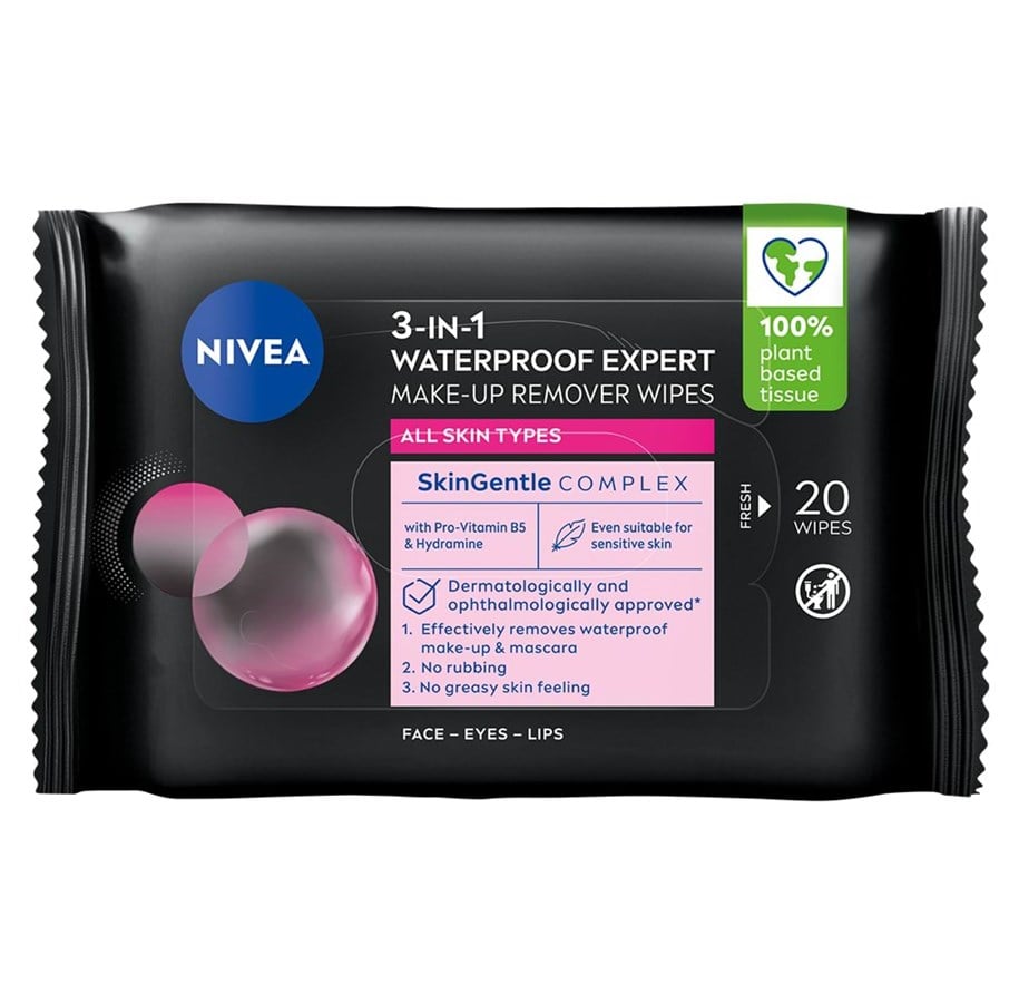 Gesichtspflege - Nivea MicellAIR Expert Make-up Remover Waterproof Wipes 20 Stück - 4005900513328