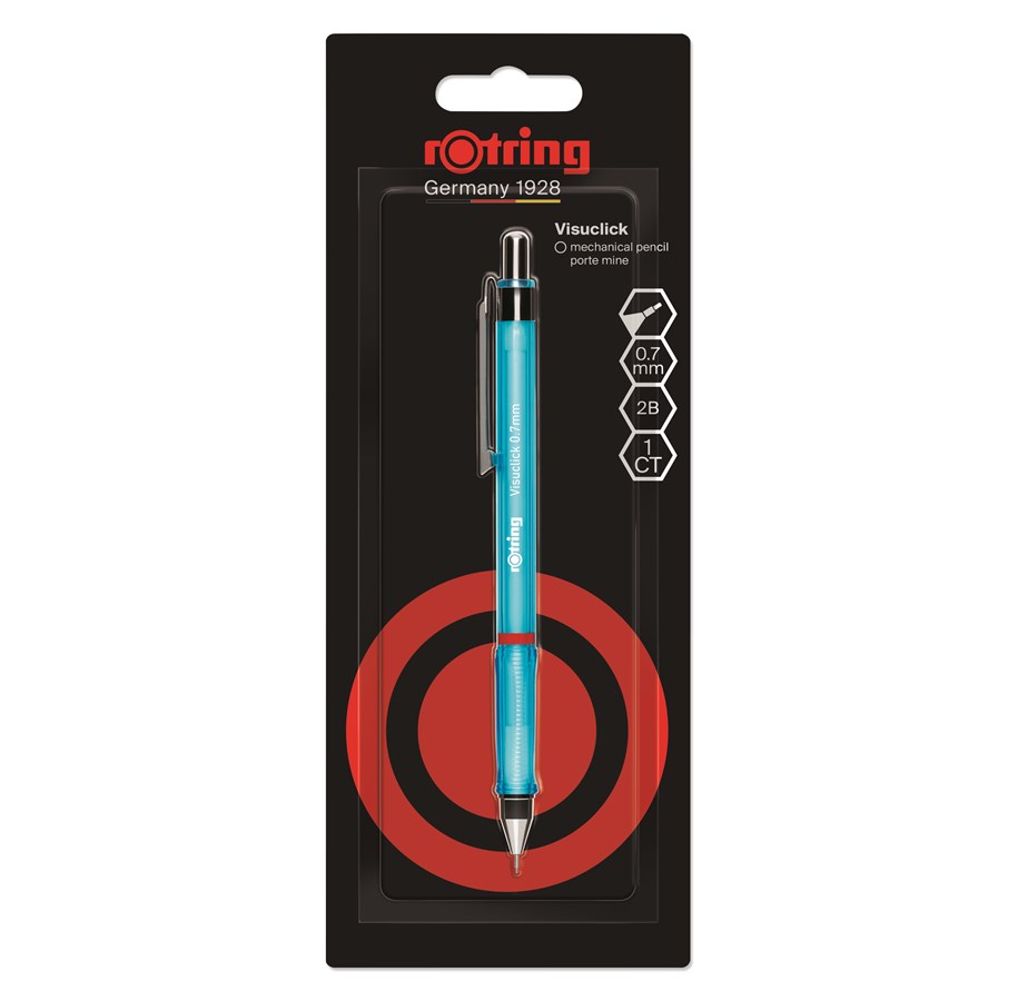 Utensilien zum Schreiben und Zeichnen - Rotring Visuclick Mechanical Pencil | 2B Lead 0.7 mm | Blue Barrel - 2221237