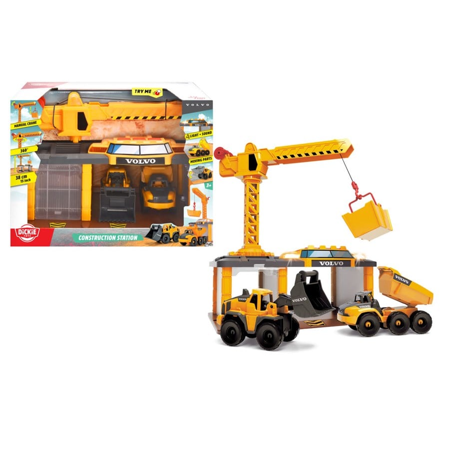 Spielzeugauto - Dickie Volvo Construction Station Try Me - 203726009