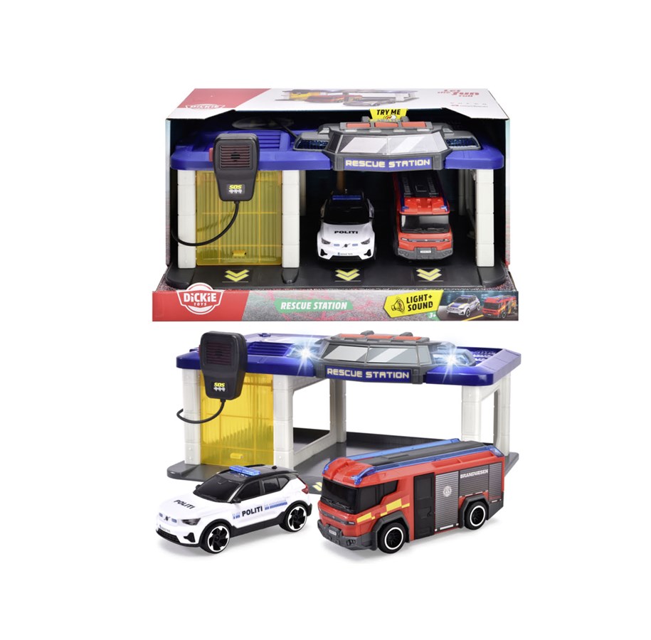 Spielzeugauto - Dickie Volvo Rescue Station - Danish version - 203716026018
