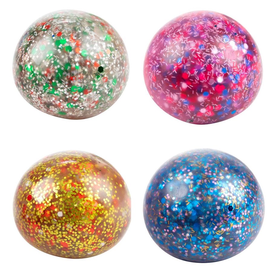 Spielzeug - Toi-Toys Fun Squeeze Ball Night Filled with Glitter Gel 6cm - 35105Z