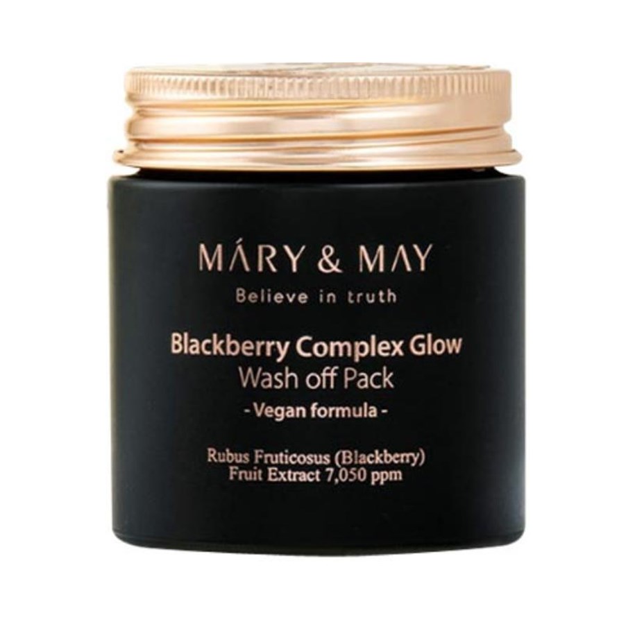 Gesichtspflege - Mary & May Blackberry Complex Glow Wash Off Pack (125 g) - 8809670682071