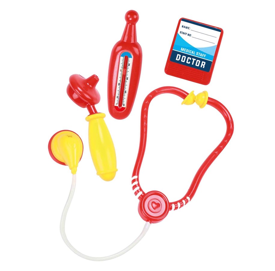 Rollenspiele - Toi-Toys - Doctor's set in Roder Doctor's bag 6 pcs. - 18021A