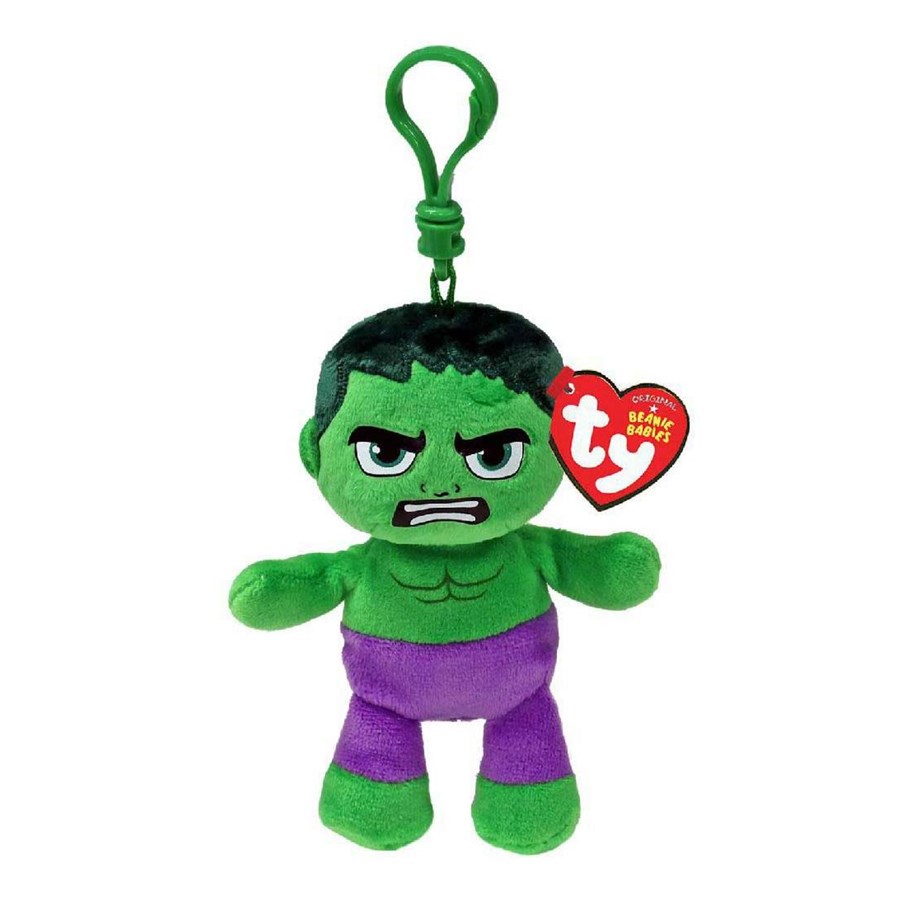 Kleine Mitbringsel für Kinder - Ty Beanie Boo Keychain - Marvel Hulk - 2014266