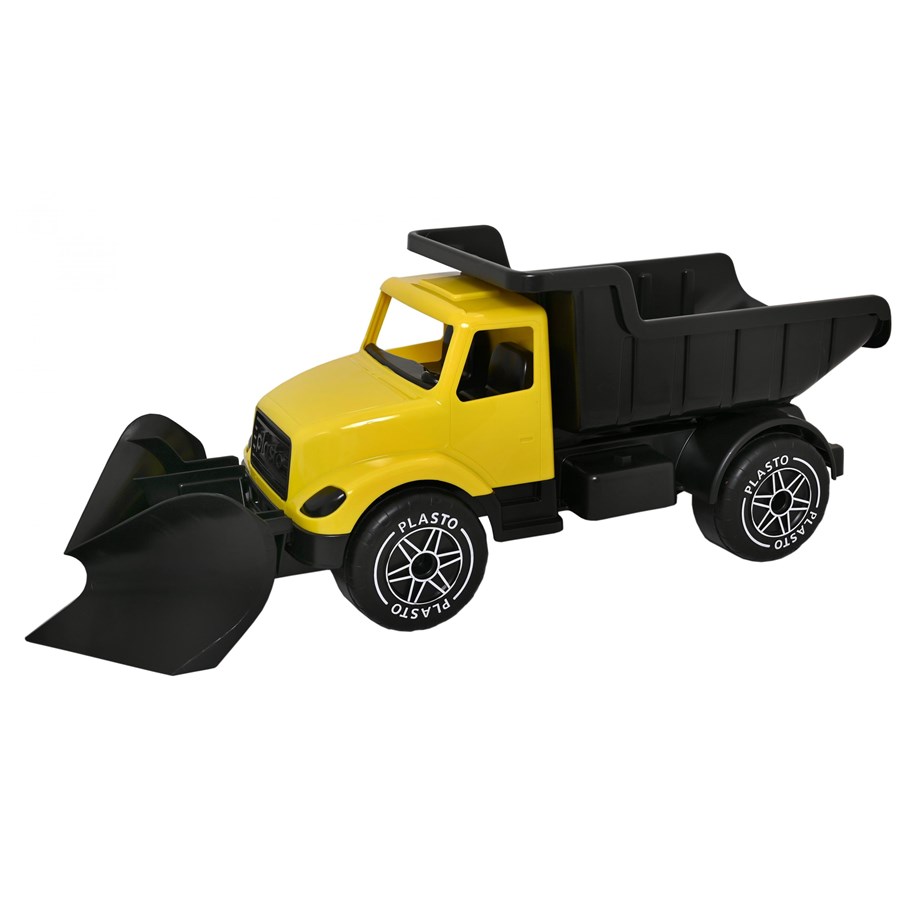Spiele im Freien - Plasto  Giant Tipper Truck with Snow Plough (82 cm) - 1296000YEB