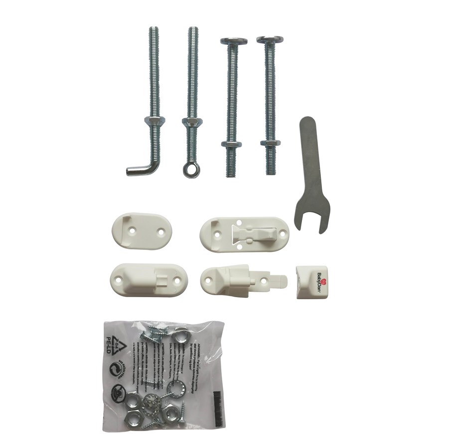 Babypflege - BabyDan Fittings for No Trip Safety Gate Wood White - 300351