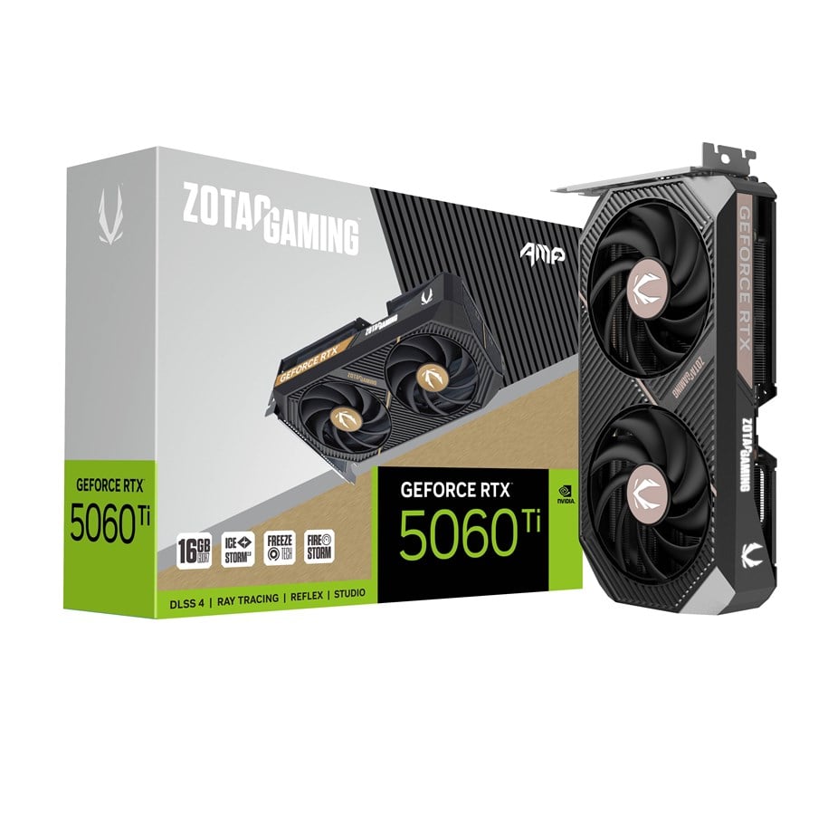 Grafikkarte - ZOTAC GeForce RTX 5060 Ti AMP! - 16GB GDDR7 RAM - Grafikkarte - ZT-B50620F-10M