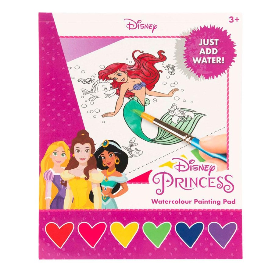 Kinderbücher - Disney Princess Coloring with Water Coloring Block 27pcs. - DSP24-9072-FR