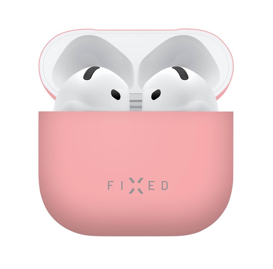 Handys - Cover & Cases - FIXED Silky Silicone case for Apple AirPods 4/4 ANC Pink - FIXSIL-1473-PI