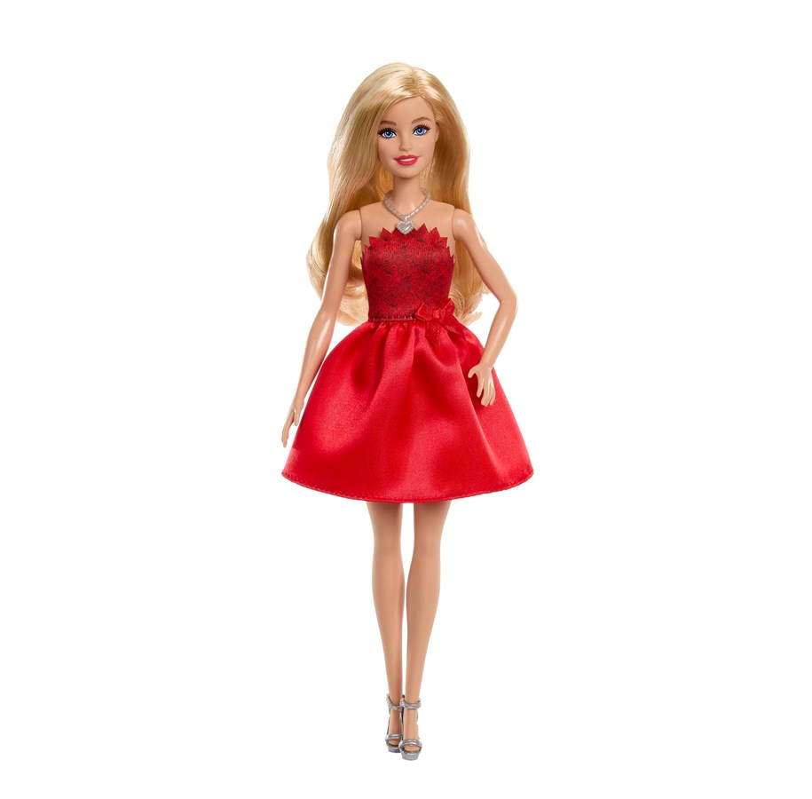 Dolls & Accessories - Barbie 80 Jahre Mattel Sonderedition - Rotes Kleid mit Zubehör - JGD25