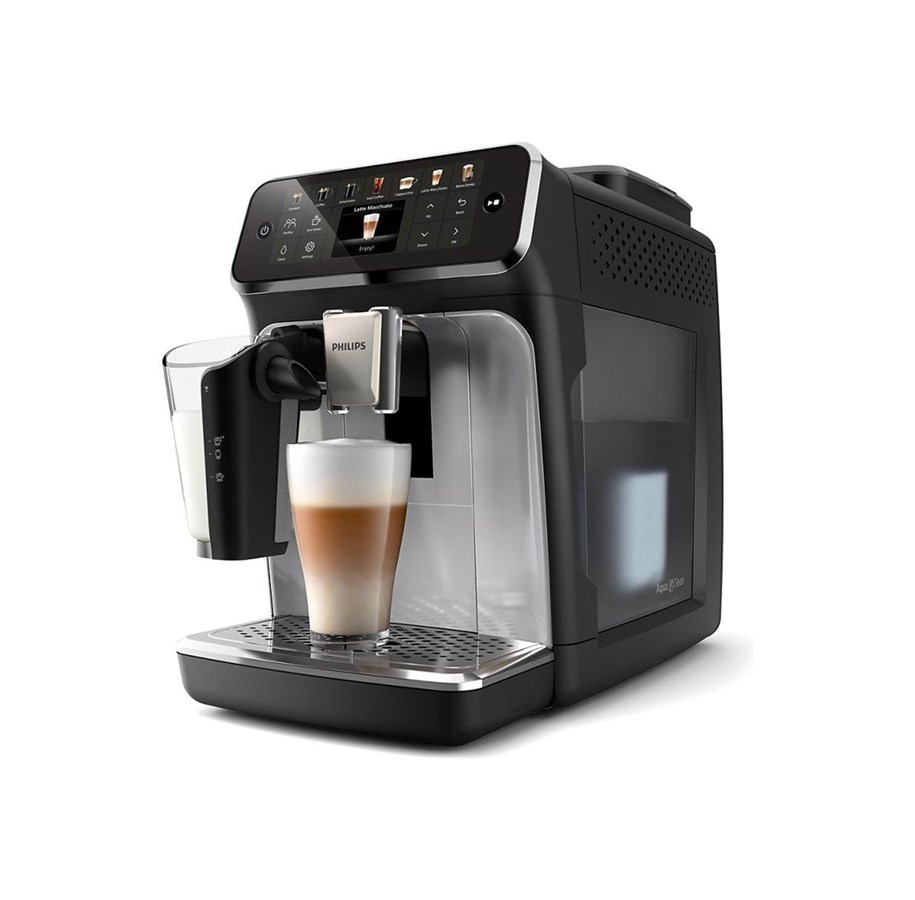 Kaffeezubereitung - Philips Series 4400 EP4446 - automatic coffee machine with milk frother - 15 bar - black / silver - EP4446/70