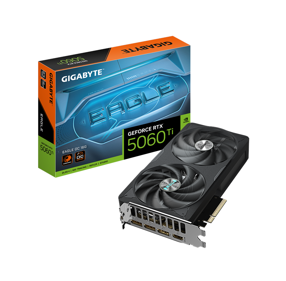 Grafikkarte - GIGABYTE GeForce RTX 5060 Ti EAGLE OC - 16GB GDDR7 RAM - Grafikkarte - GV-N506TEAGLE OC-16GD