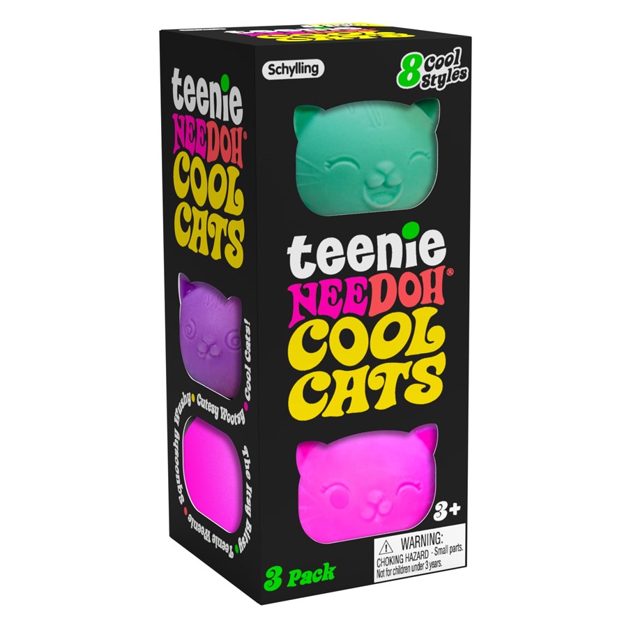 Kleine Mitbringsel für Kinder - NeeDoh Teenie Cool Cats 3-Pack assorted - 200103