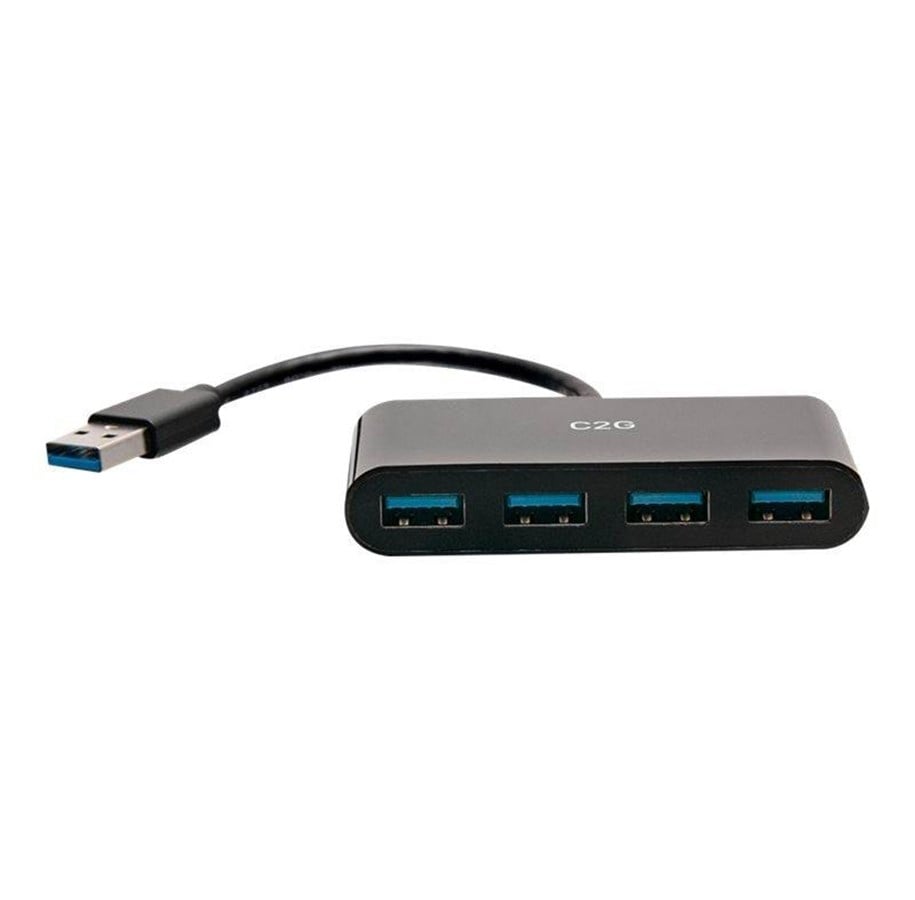 USB-Hubs - C2G 4-Port USB Hub - USB 3.0 Hub - SuperSpeed USB - 5Gbps - hub - 4 ports USB-Hubs - USB 3.2 - 4 - Schwarz - C2G54461