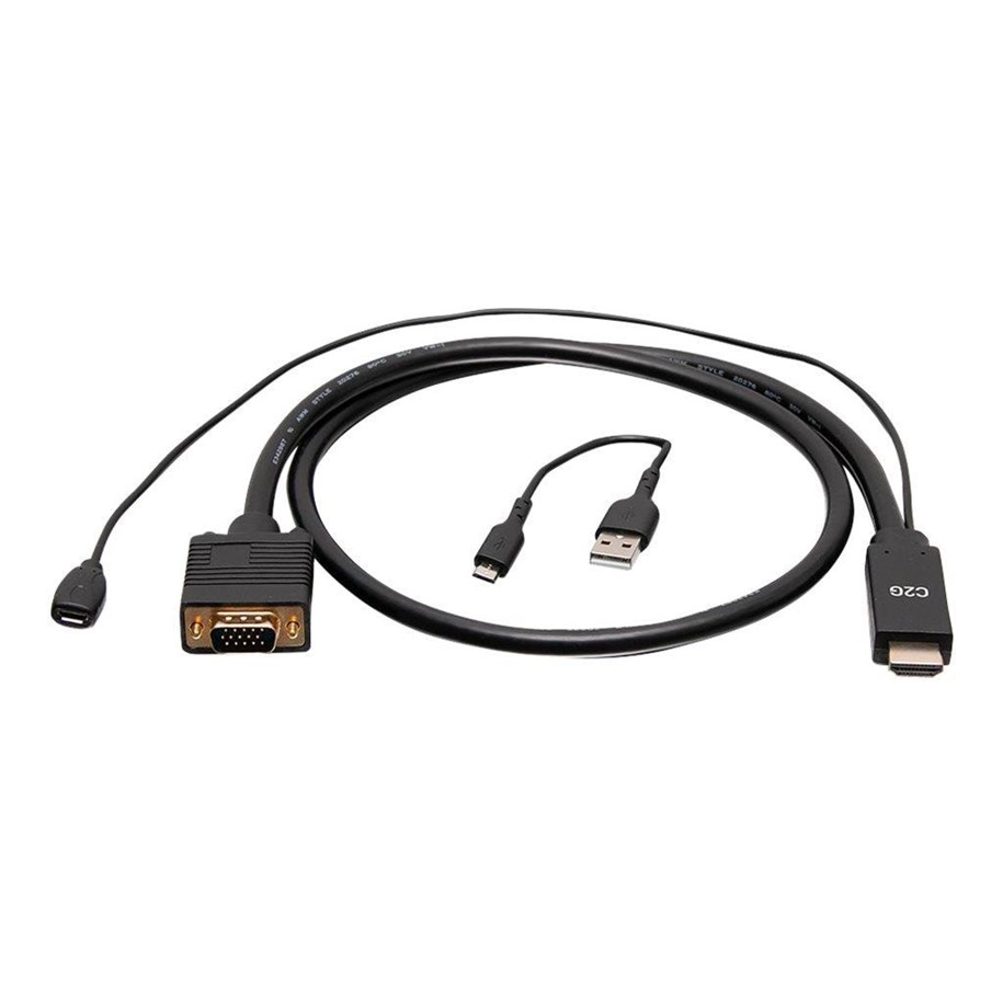 Display Kabel - C2G 6ft (1.8m) HDMI to VGA Active Video Adapter Cable - 1080p - adapter - 1.8 m - C2G41472